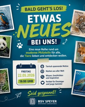Diese Woche startet etwas Neues. ✨

Am Freitag um 18:00 Uhr zeigen wir, wie spannend, bunt und überraschend modern Philatelie sein kann.

Zum Auftak…