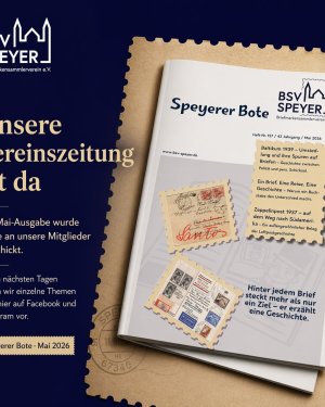 Der neue Speyerer Bote ist da.

Am 1. Mai wird unsere aktuelle Vereinszeitung an die Mitglieder verschickt.

In der neuen Ausgabe geht es unter ander…