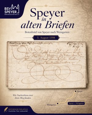 Neugierig geworden?

Dieser Botenbrief aus Speyer vom 5. August 1598 ist weit mehr als nur ein altes Schriftstück.
Er öffnet ein Fenster in die Kommu…