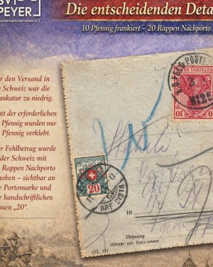 Feldpost aus Belgrad, Nachporto in der Schweiz, Schwärzung im Inneren und dazu noch philatelisch attestiert:

Dieser Feldpost-Kartenbrief von 1916 is…